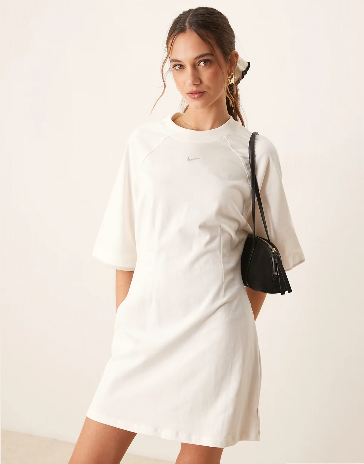Collection t-shirt dress in off white