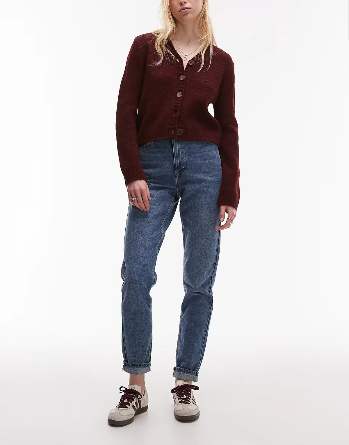 – Original – Niebieskie jeansy mom fit z podwyższonym stanem