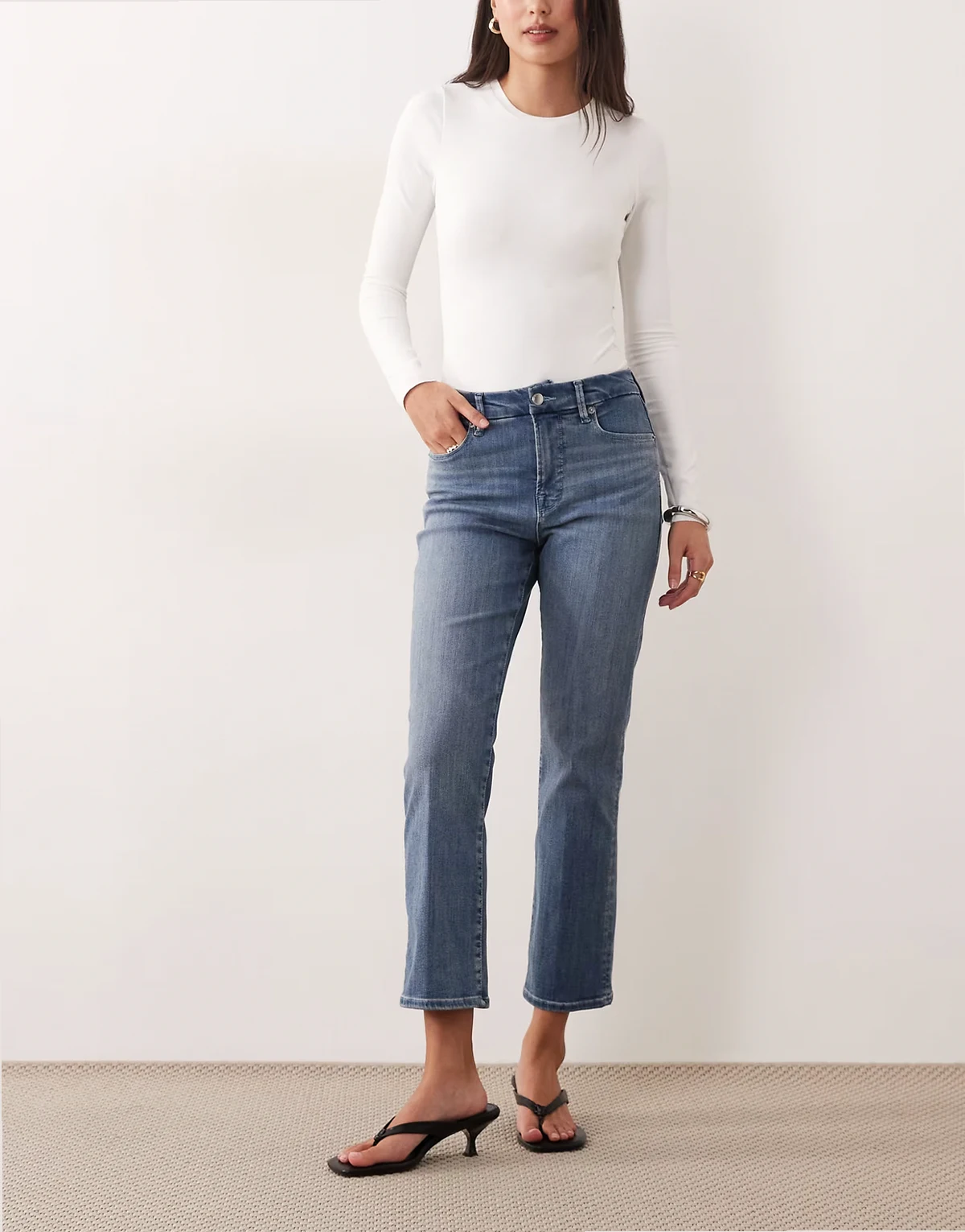 – Good Legs – Straight Jeans in hellblauer Waschung