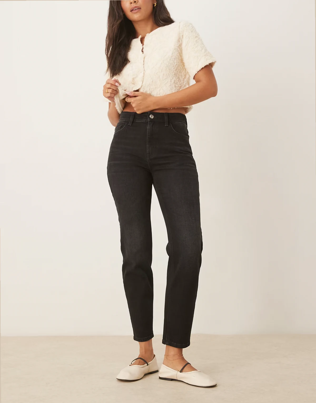 – Newmom – Slim Mom Jeans in Schwarz