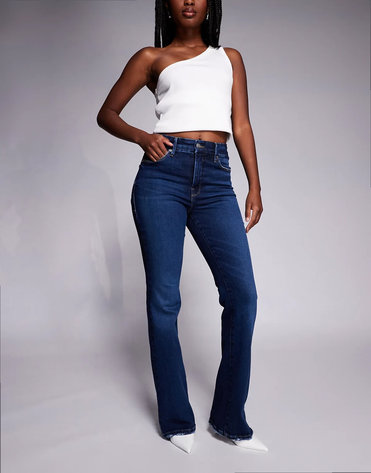 – Good Classic – Bootcut-Jeans aus SoftTech-Denim in Dunkelblau