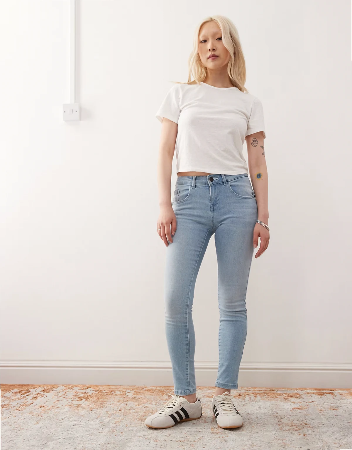 – Jen – Push-up-Jeans in hellblauer Waschung