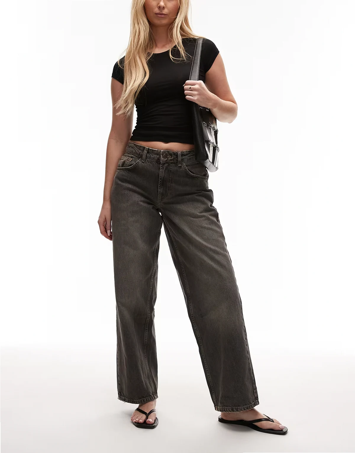 Cinch low rise relaxed jeans in dark vintage gray