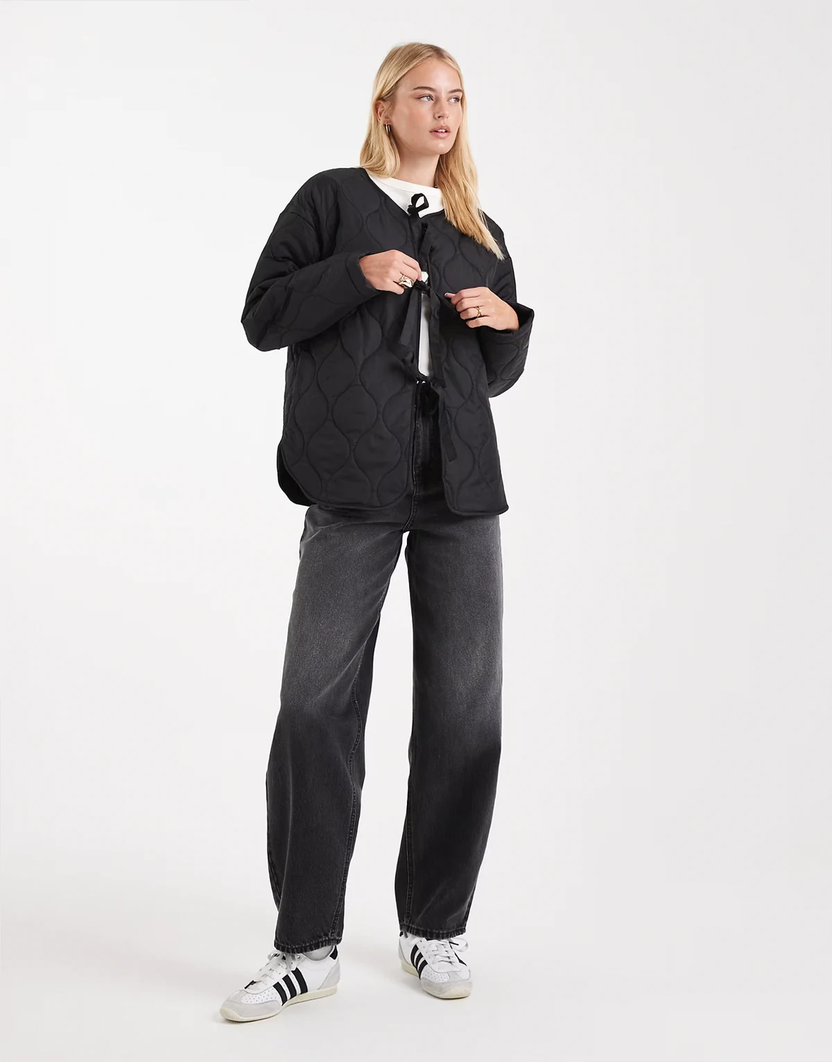 Billie high rise barrel leg jeans in black wash