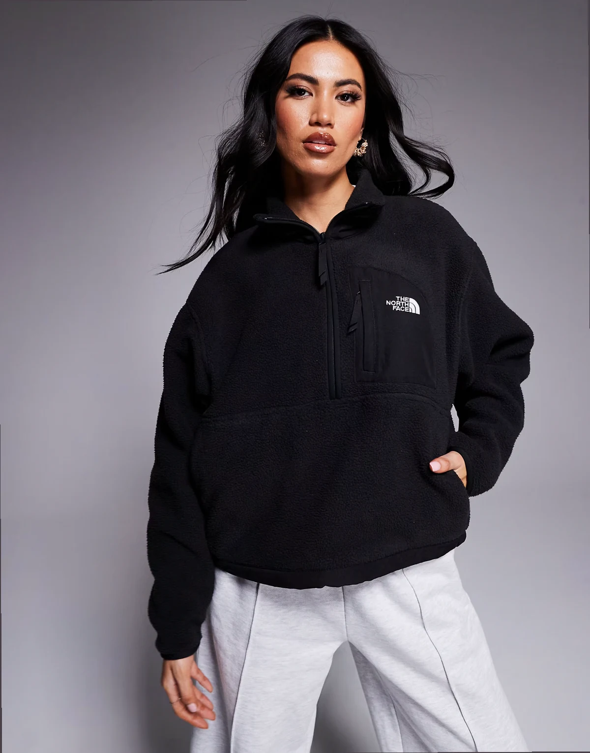 Yumiori Half Zip Jacket in black