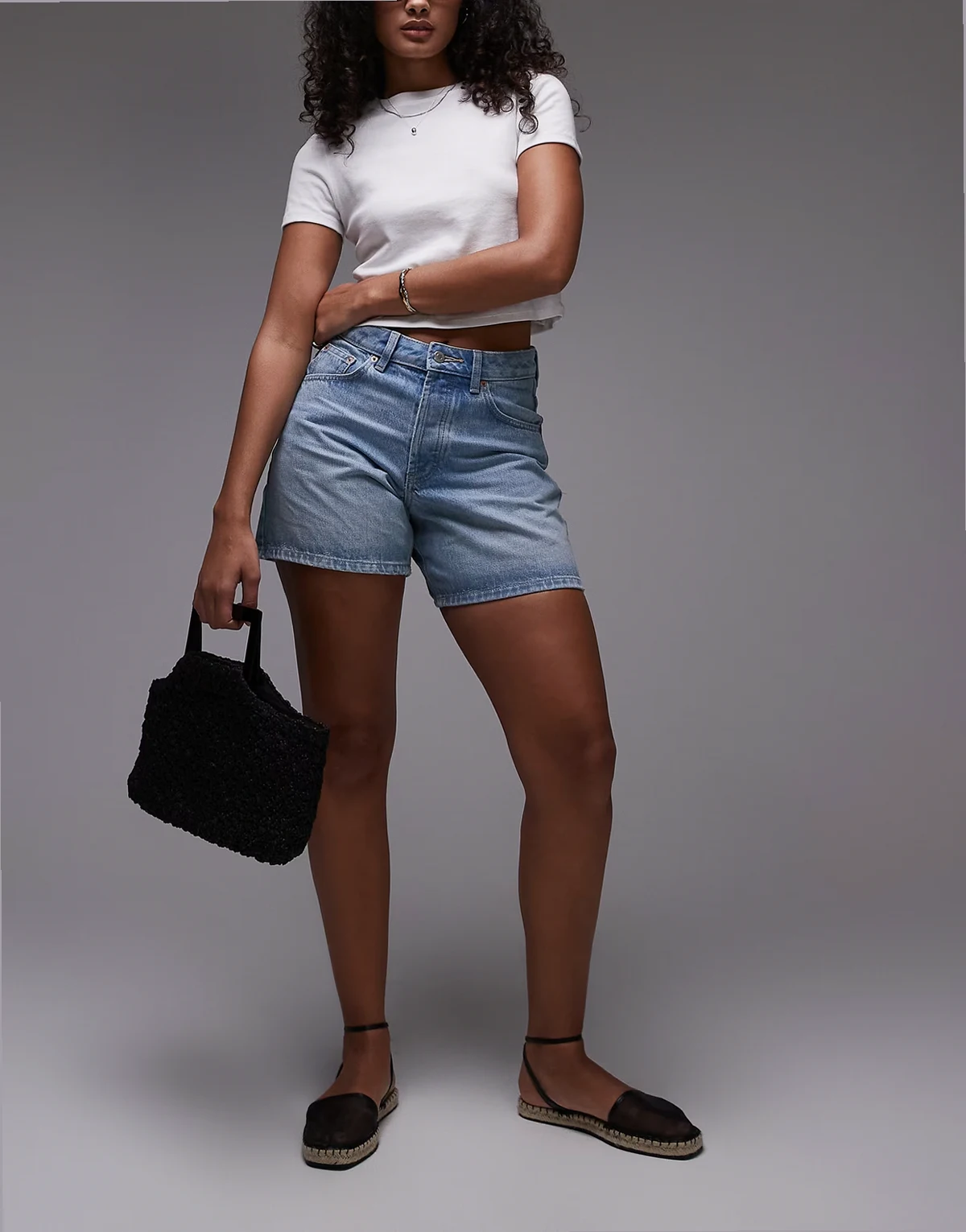 denim Editor shorts in bleach