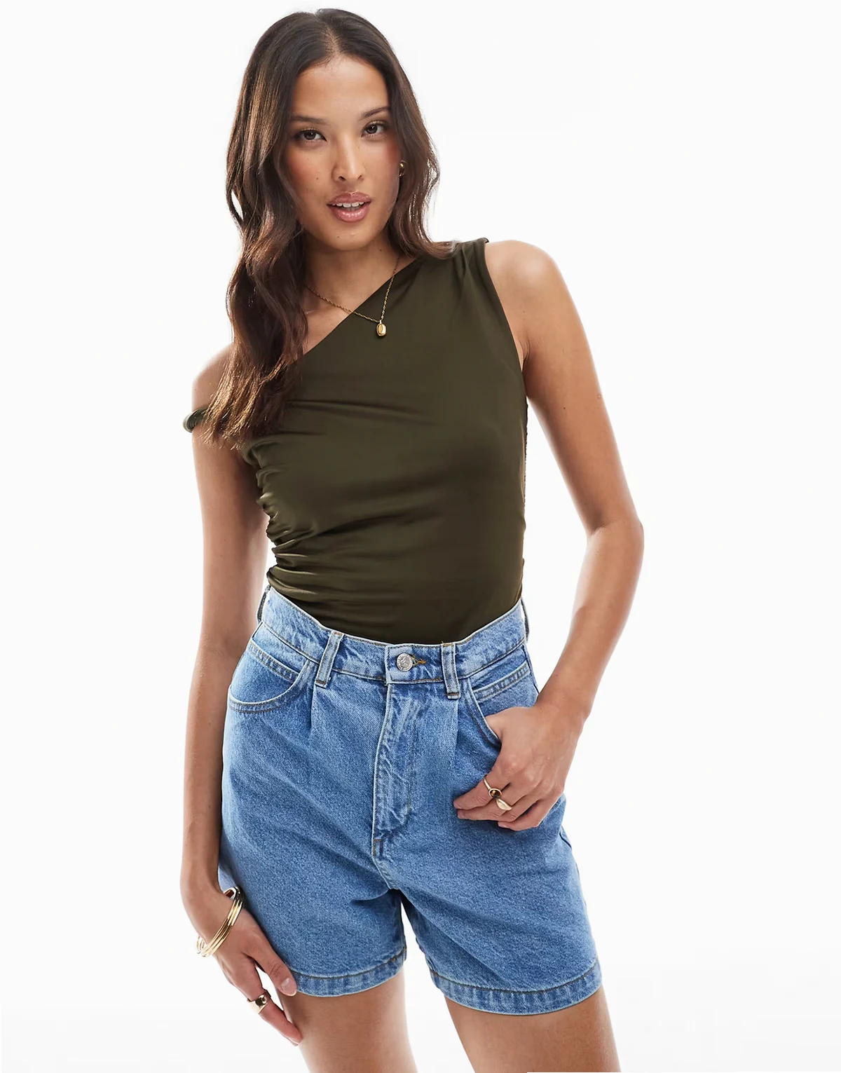 – Jeans-Bermudashorts in mittlerer Waschung