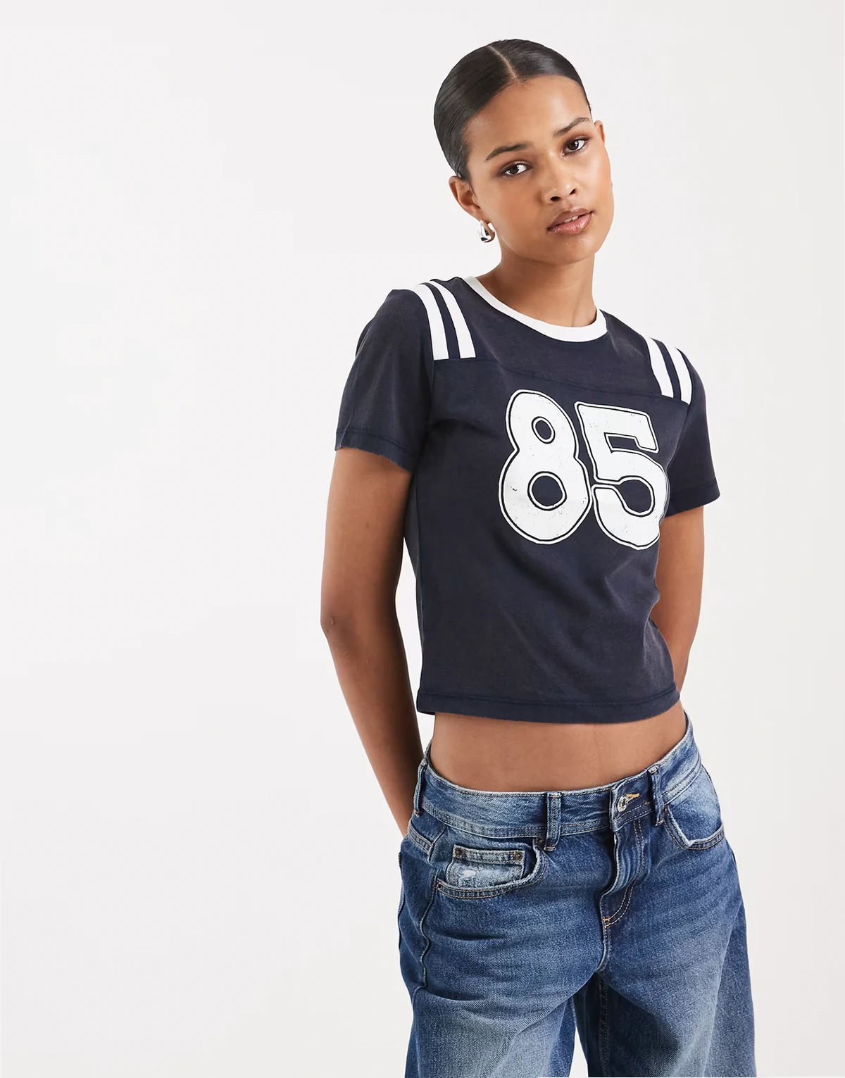 – Slim-Fit-T-Shirt in Marineblau