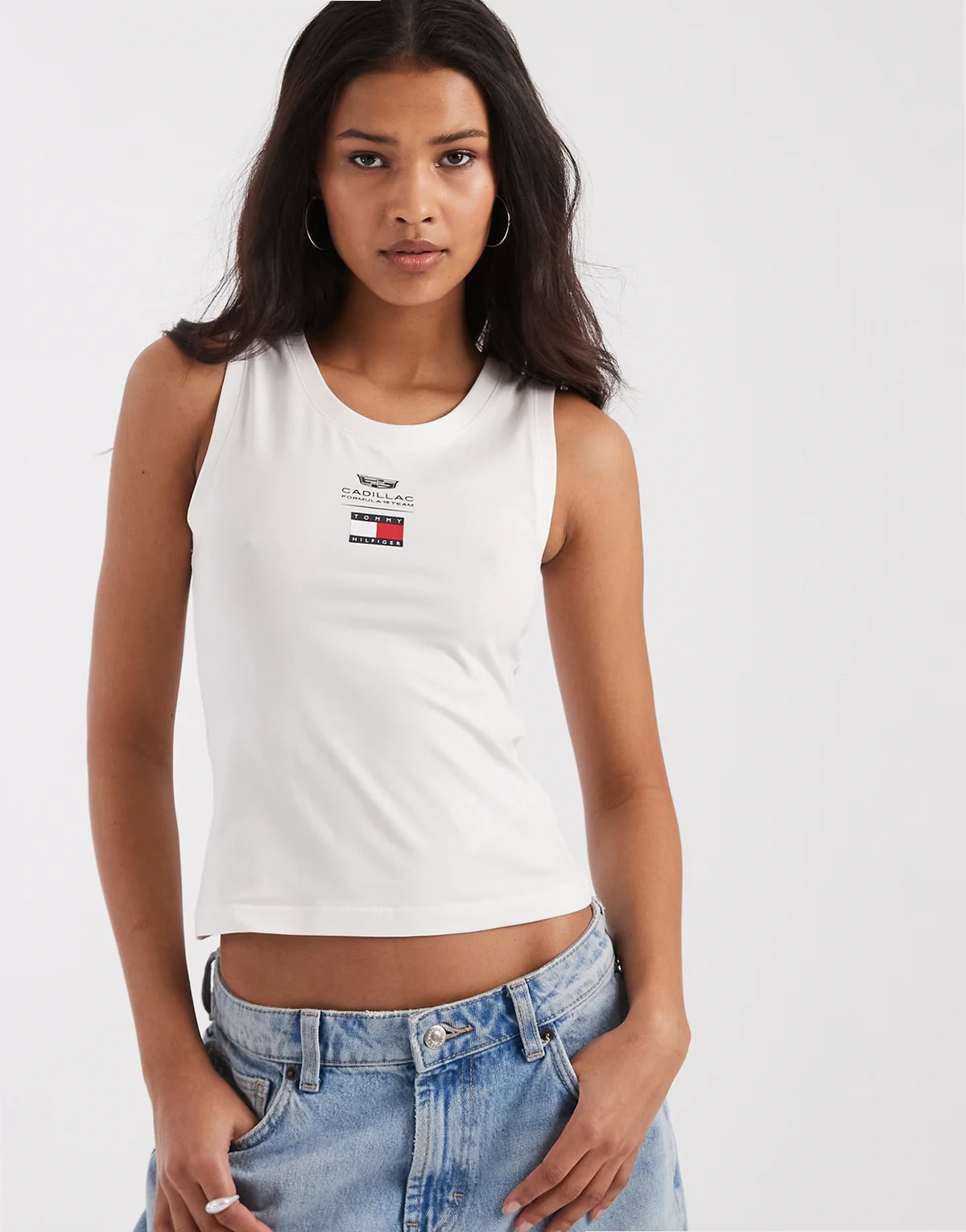 x Cadillac – F1 – Trägertop in Weiß