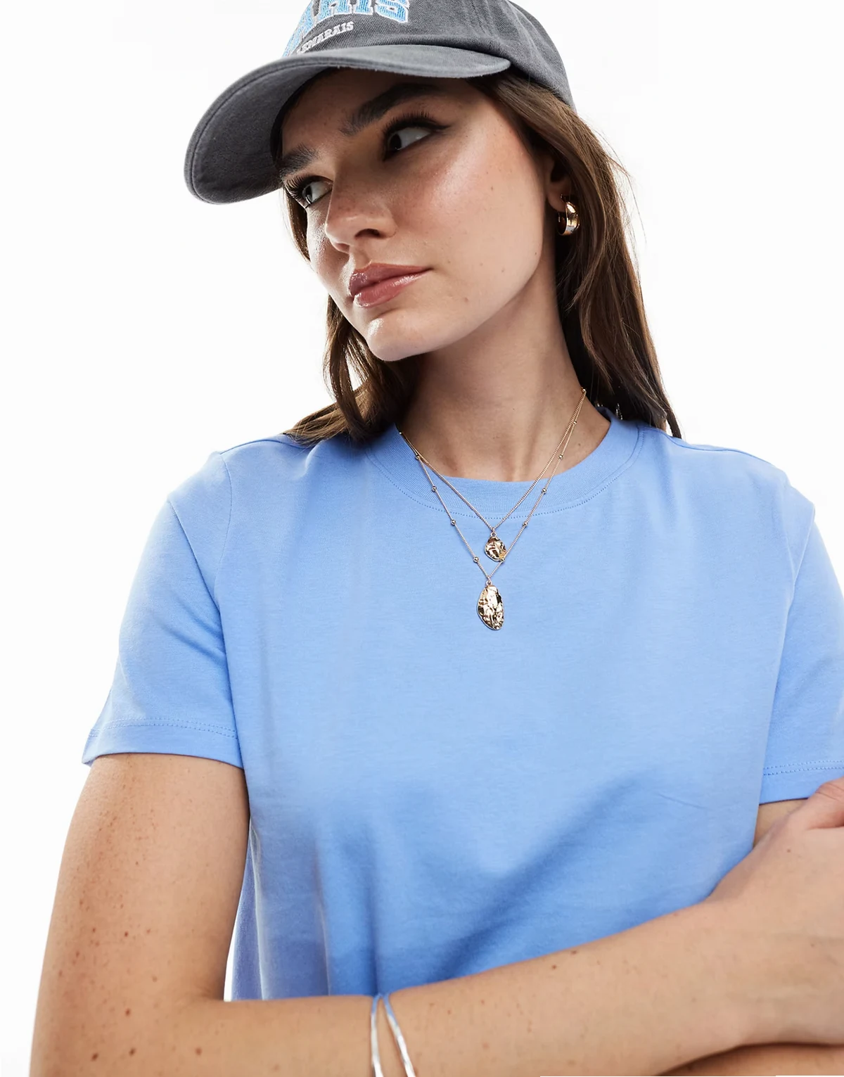 boxy t-shirt in powder blue