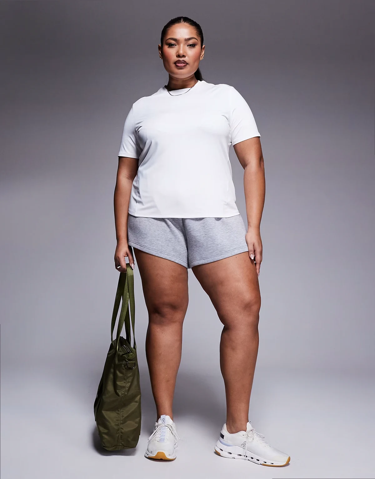 Curve Icon active quick dry performance T-shirt in white