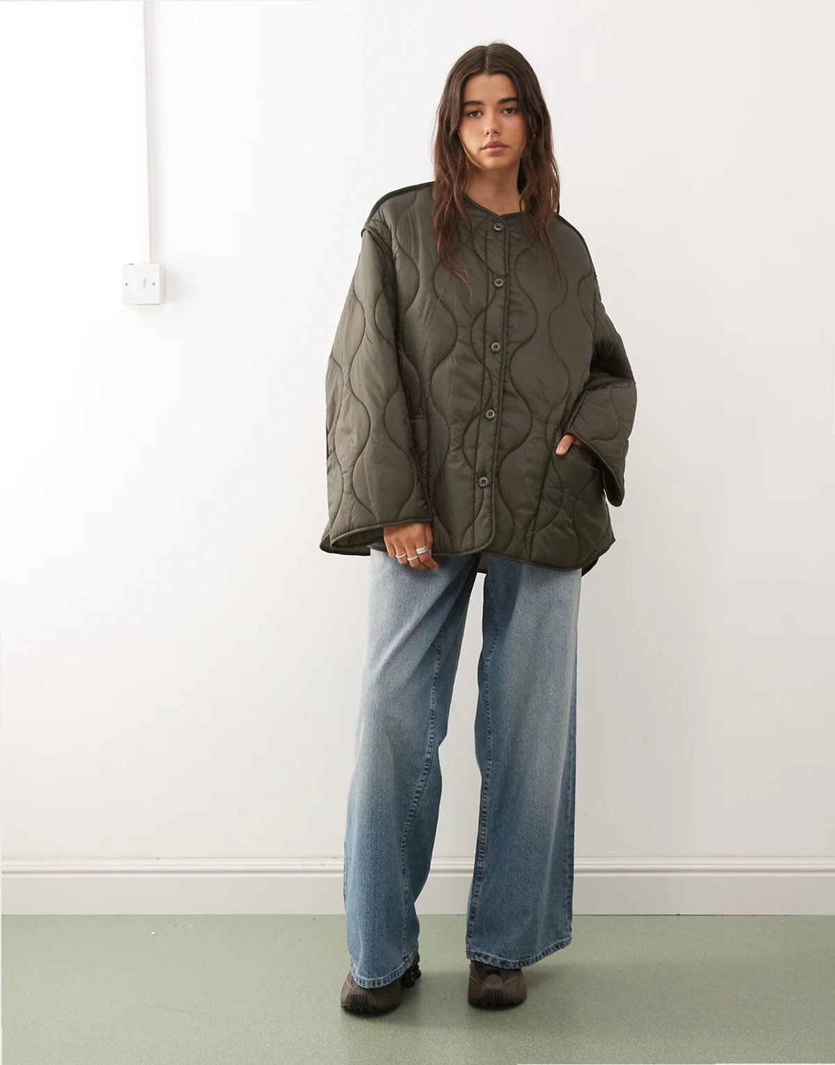 – Steppjacke in Khaki