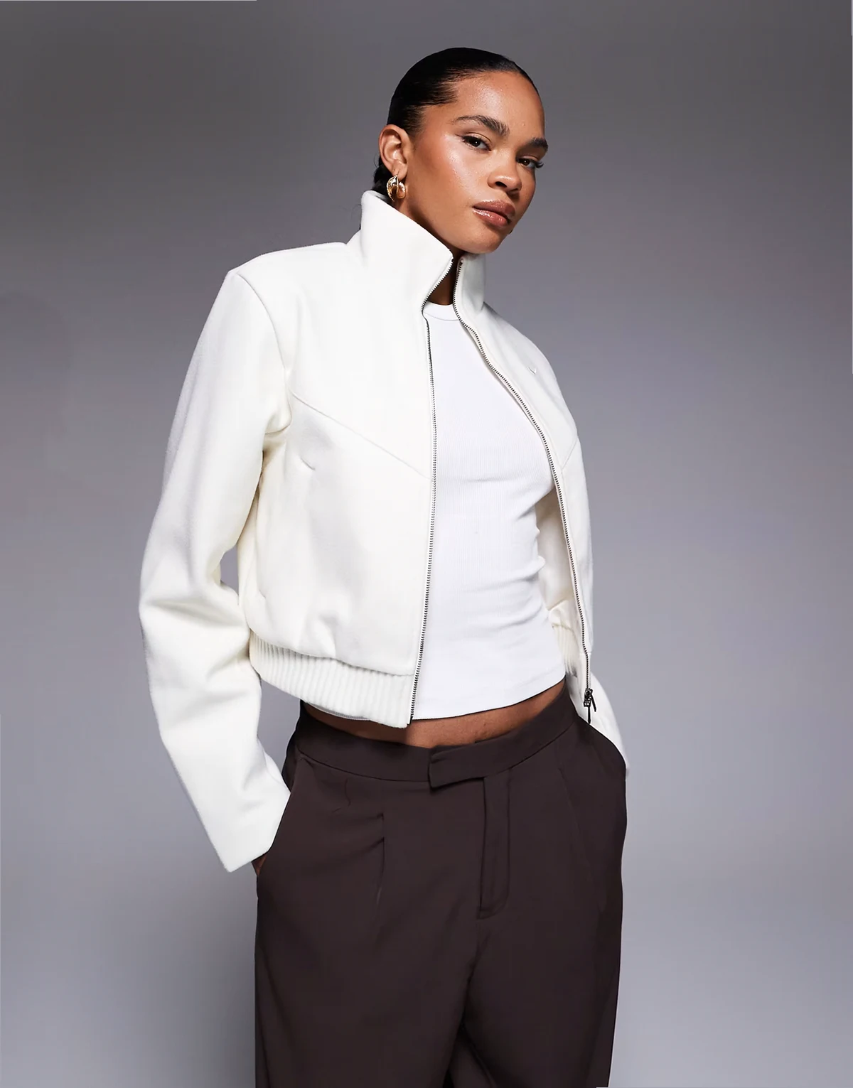 NSW tailored jacket in off white