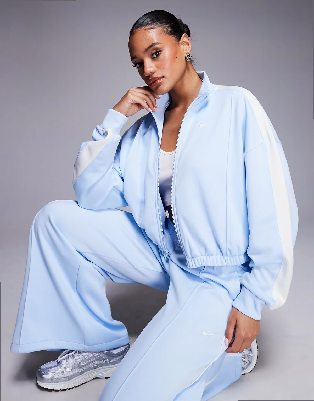 NSW cropped zip through jacket in blue