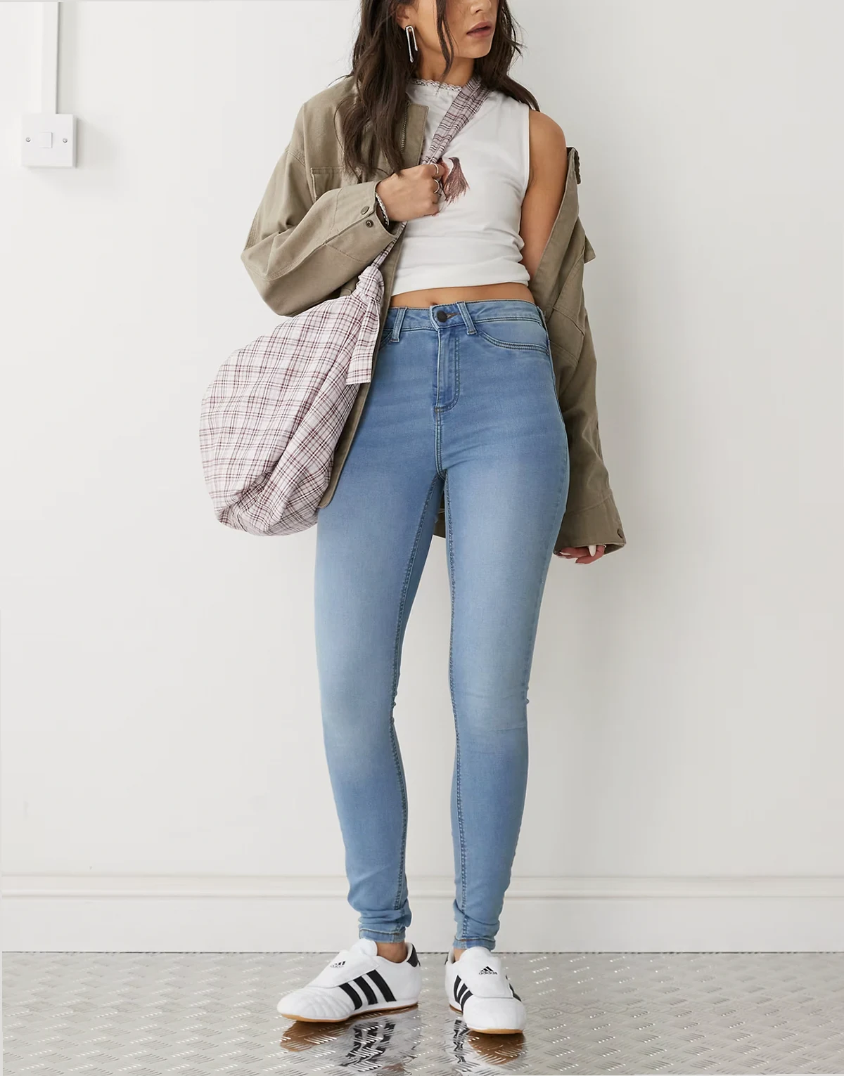 – Callie – Skinny-Jeans in Hellblau mit hohem Bund