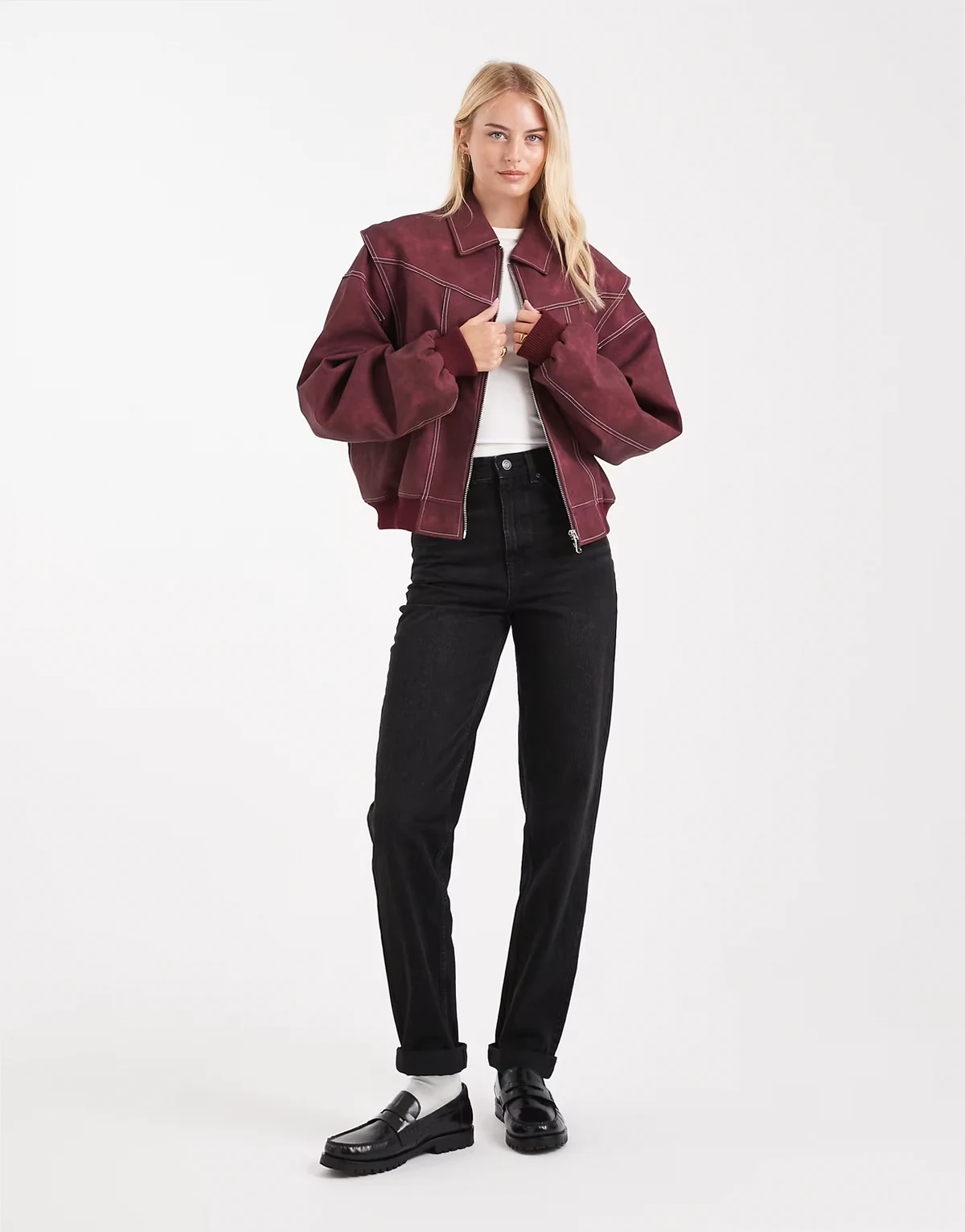 ASOS DESIGN Tall – Czarne, luźne jeansy mom fit z wysokim stanem