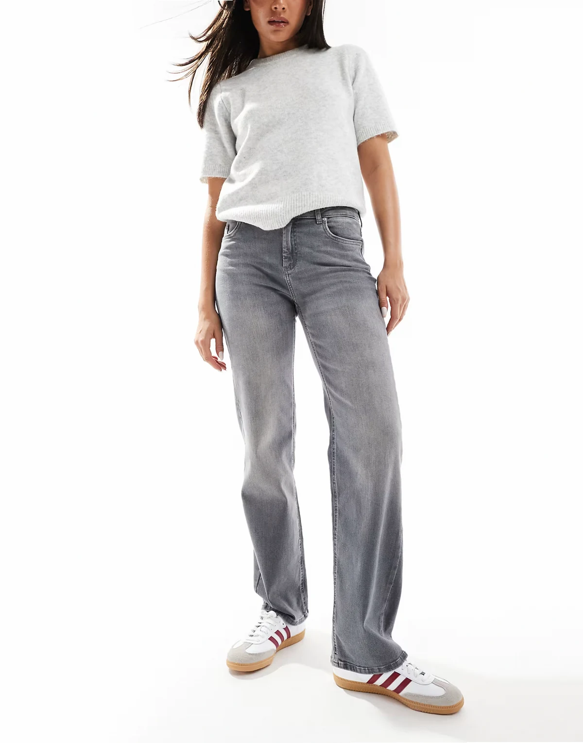– Blush – Jeans in Grau mit geradem Schnitt