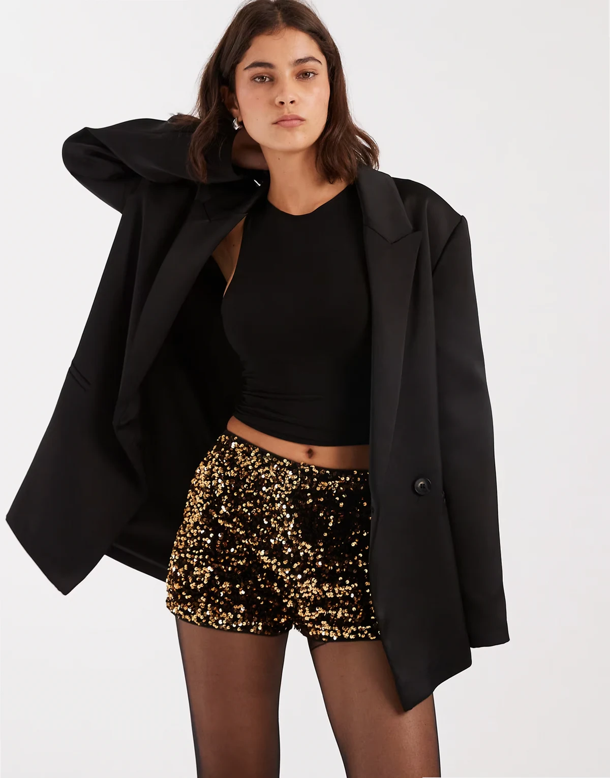 – Pailletten-Booty-Shorts