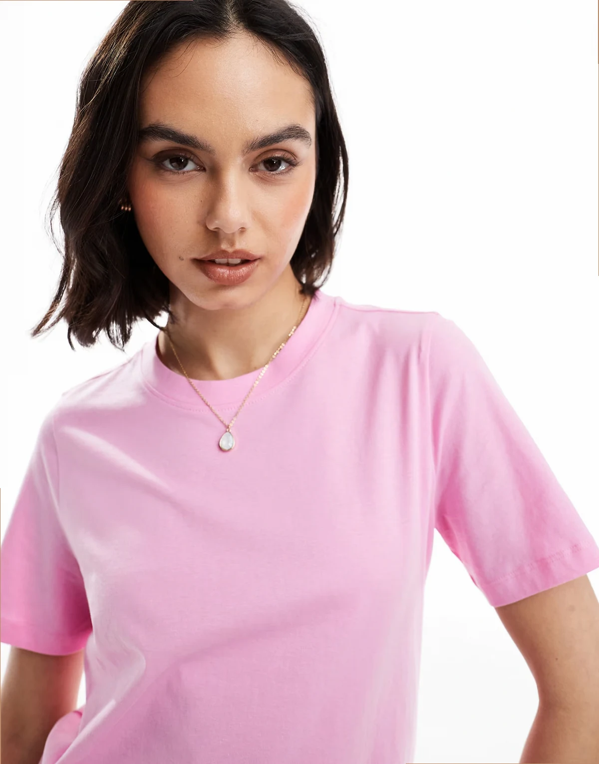 – T-Shirt in Bonbonrosa