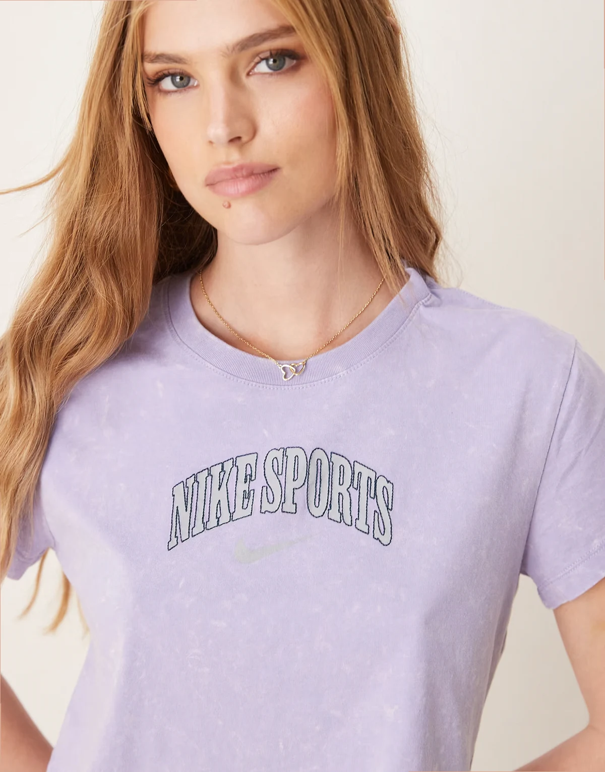 Phoenix boxy retro logo T-shirt in purple