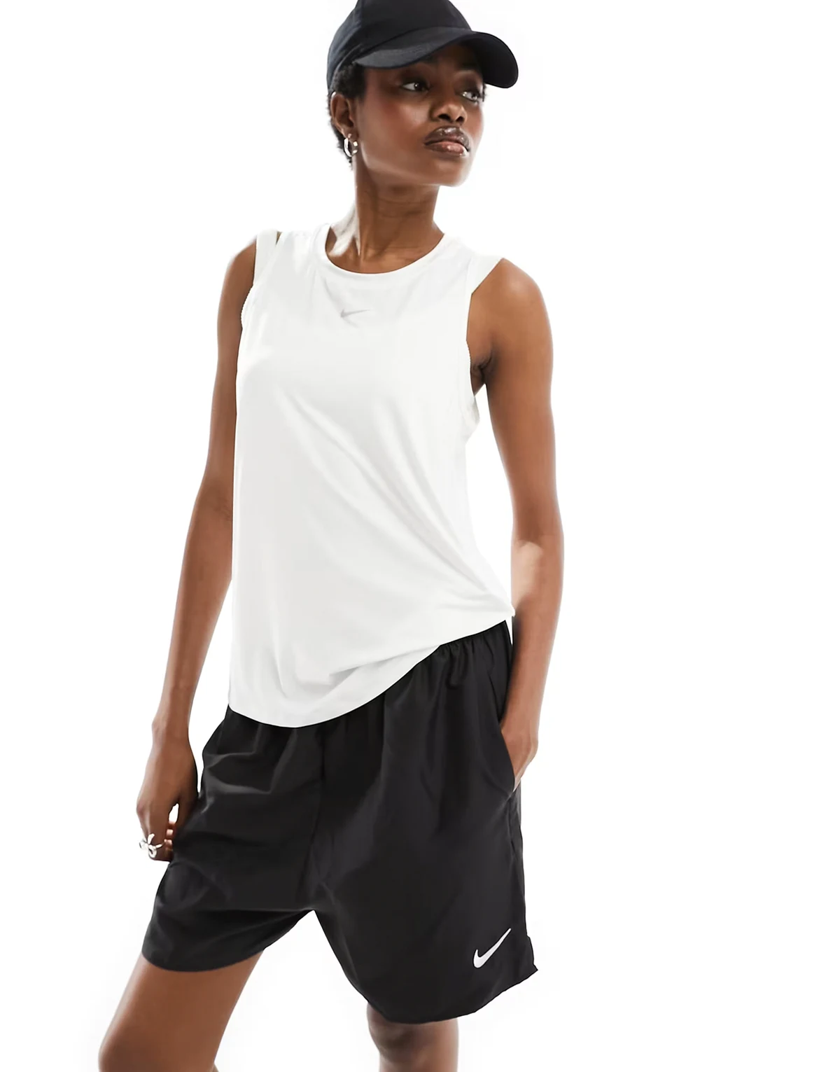 Nike One Training Dri-FIT tank top in white
