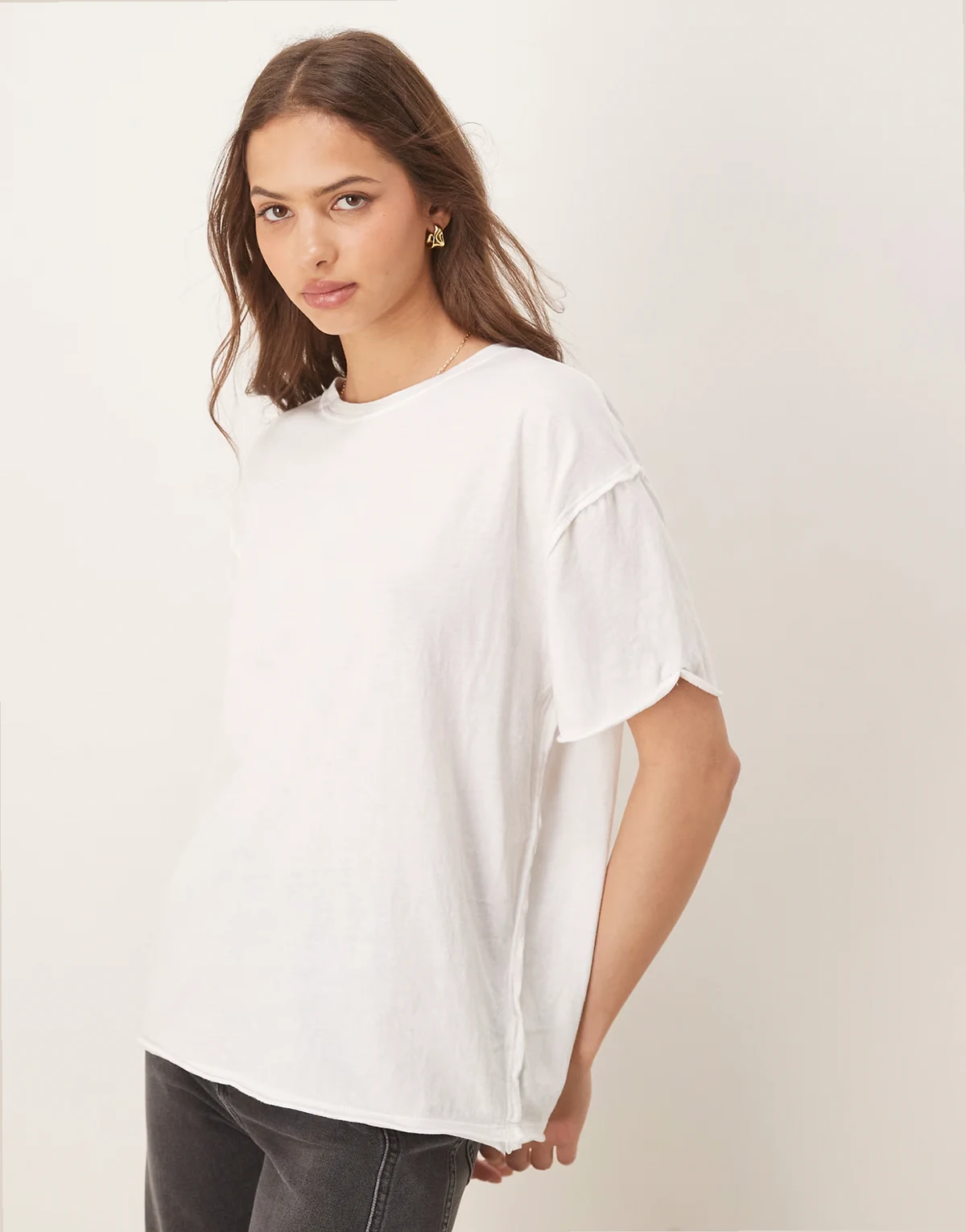 nina oversized t-shirt in ivory