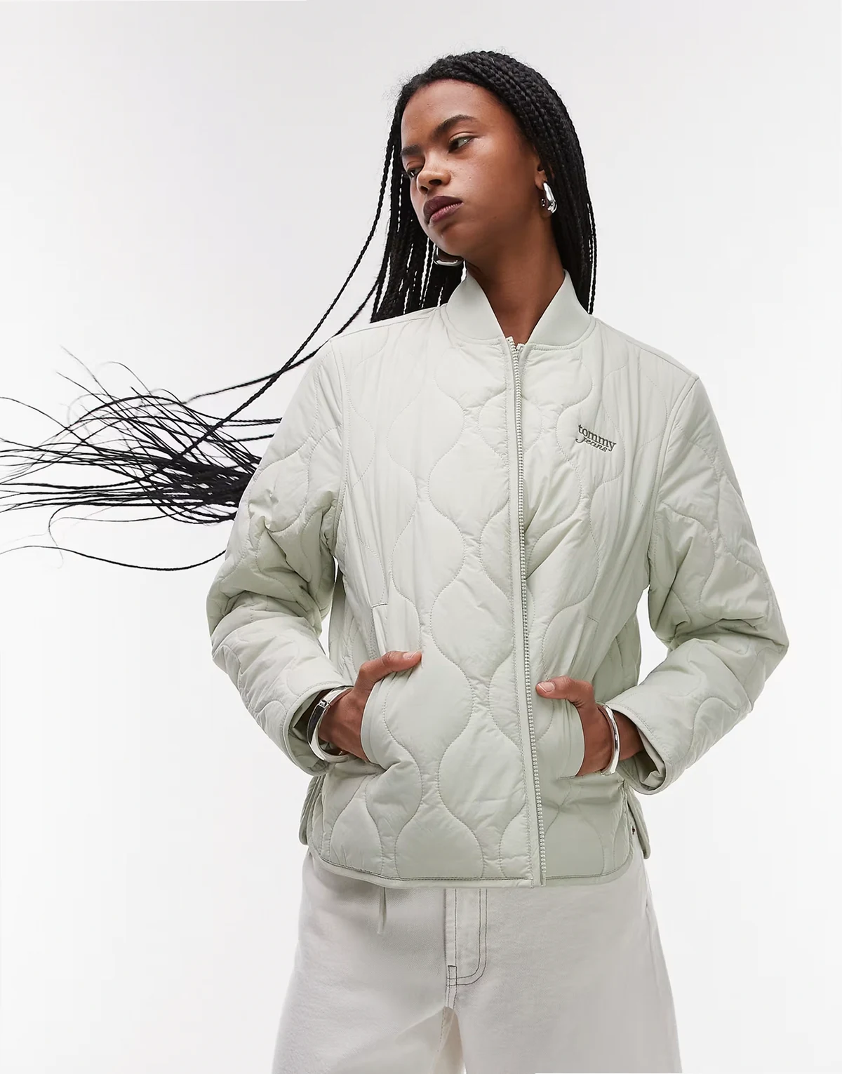 onion quilted jacket in sage