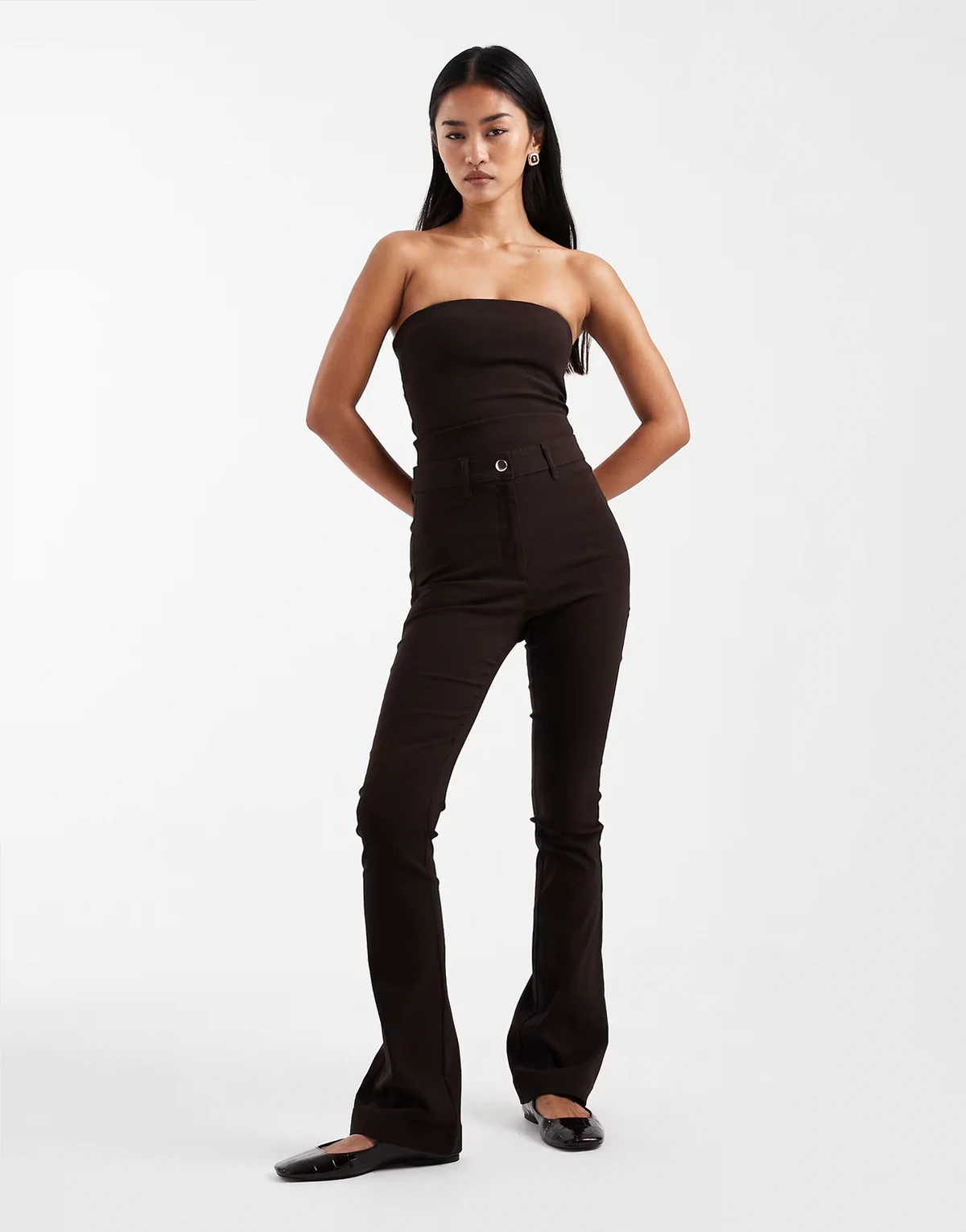 tailored pants in black - part of a set