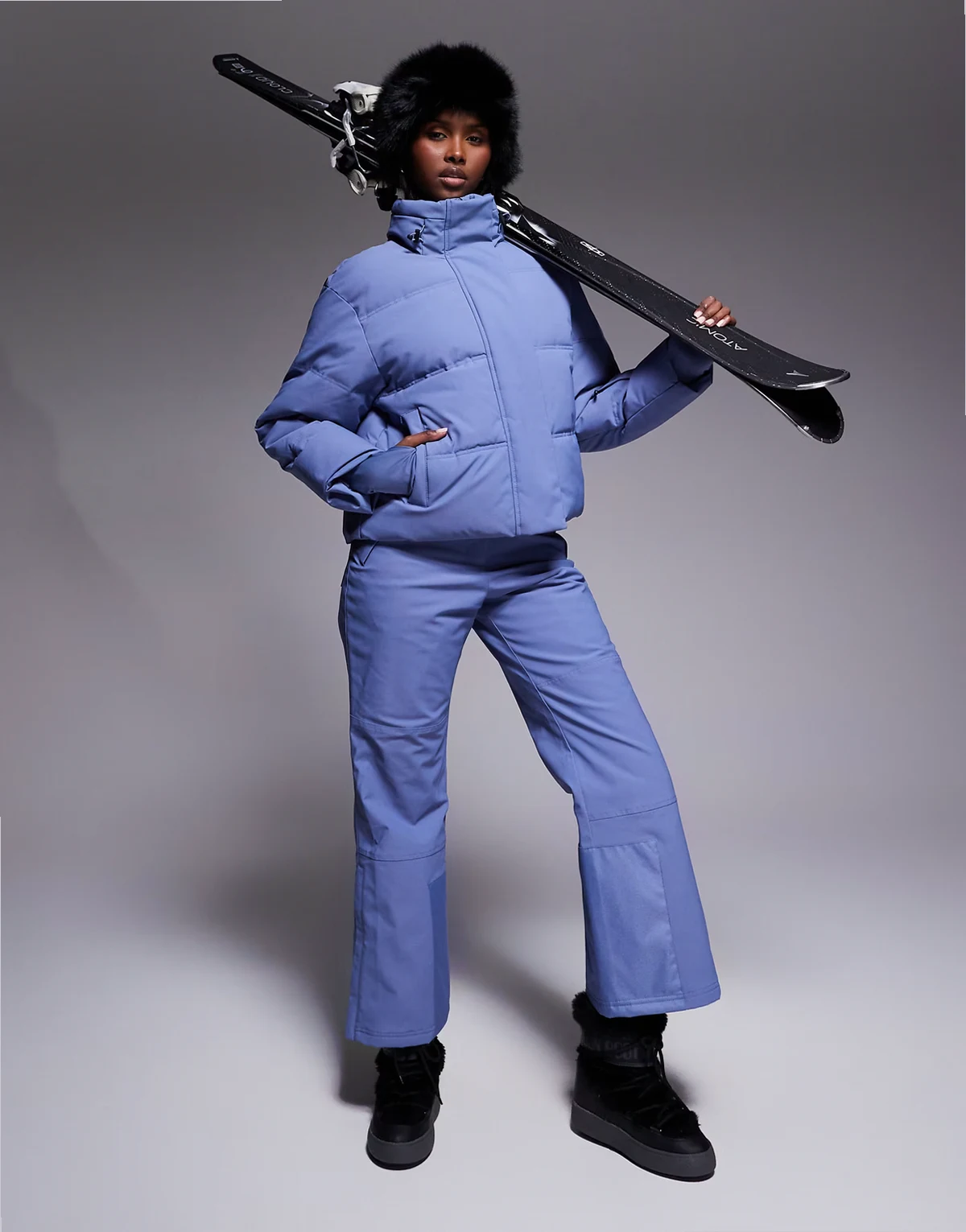 ASOS 4505 Ski – Niebieskie wodoodporne spodnie narciarskie z prostymi nogawkami