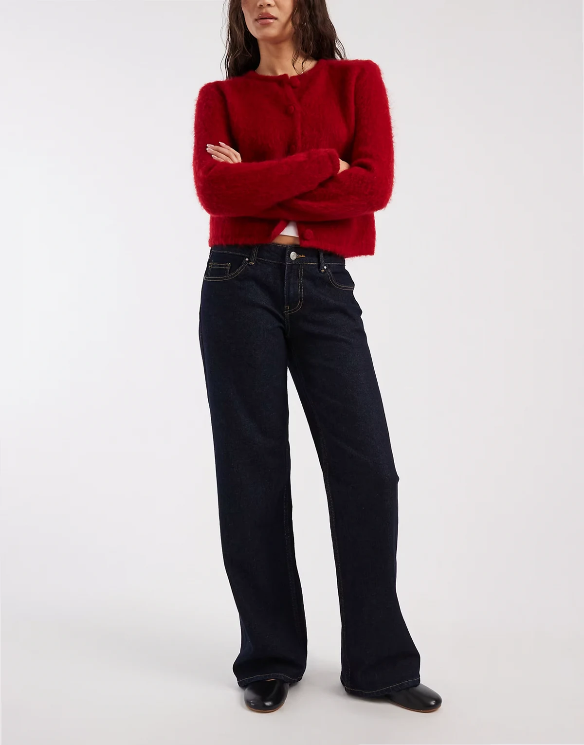 – Juicy – Jeans in Denim mit Rinse-Waschung, niedrigem Bund und weitem Bein