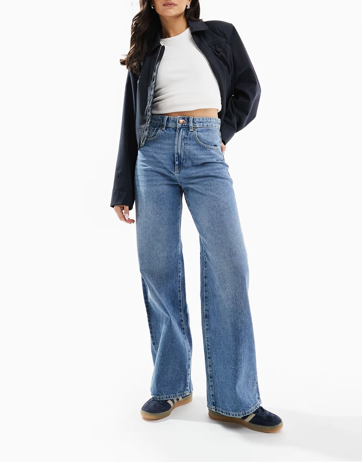 – Hope – Jeans in Hellblau mit hohem Bund und weitem Bein