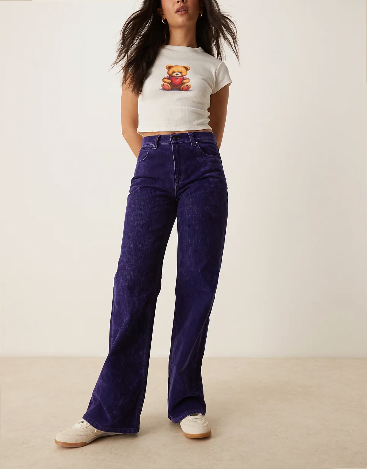 tinsley baggy high rise jeans in blue