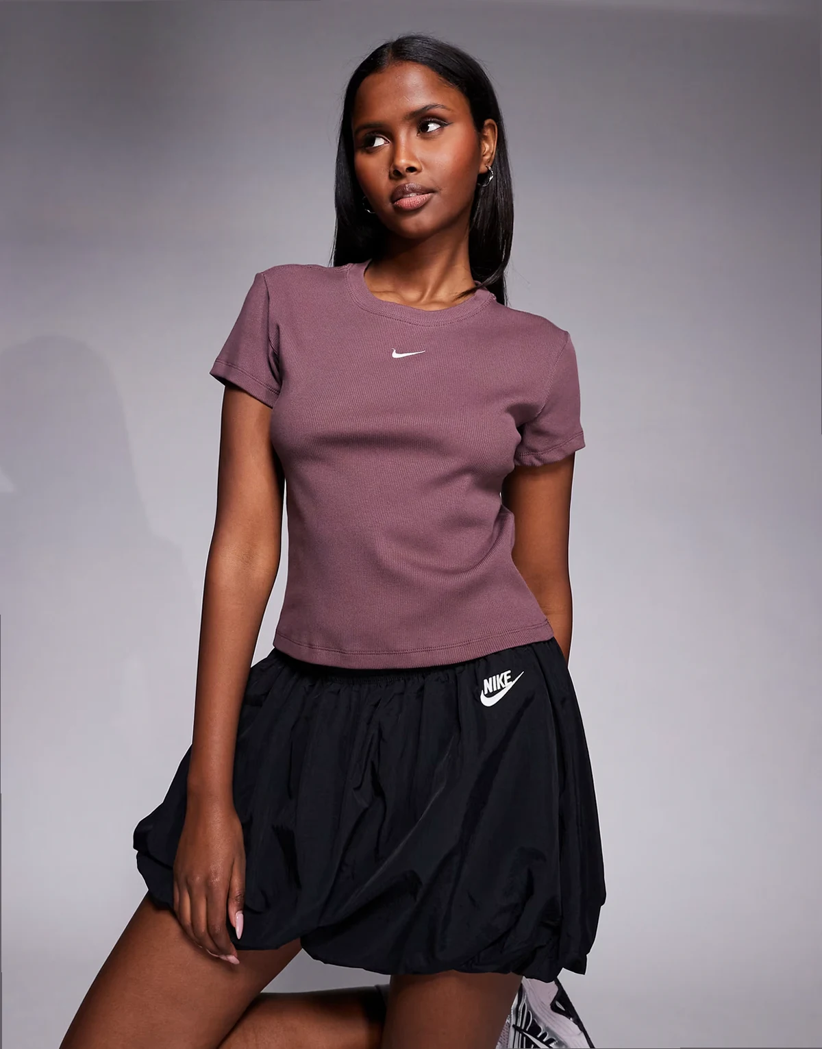 bubble skirt in black