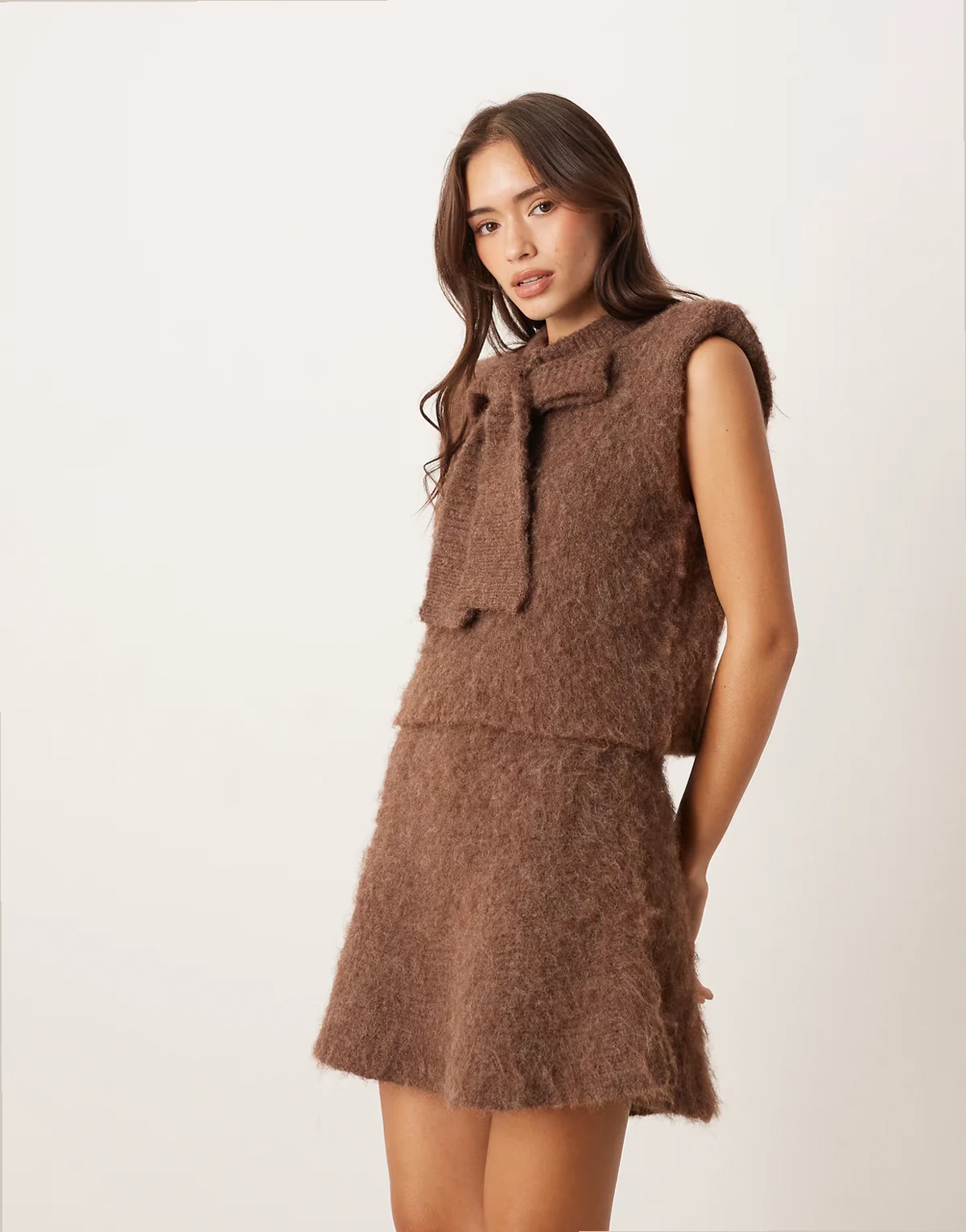 flippy a-line skirt in chocolate - part of a set