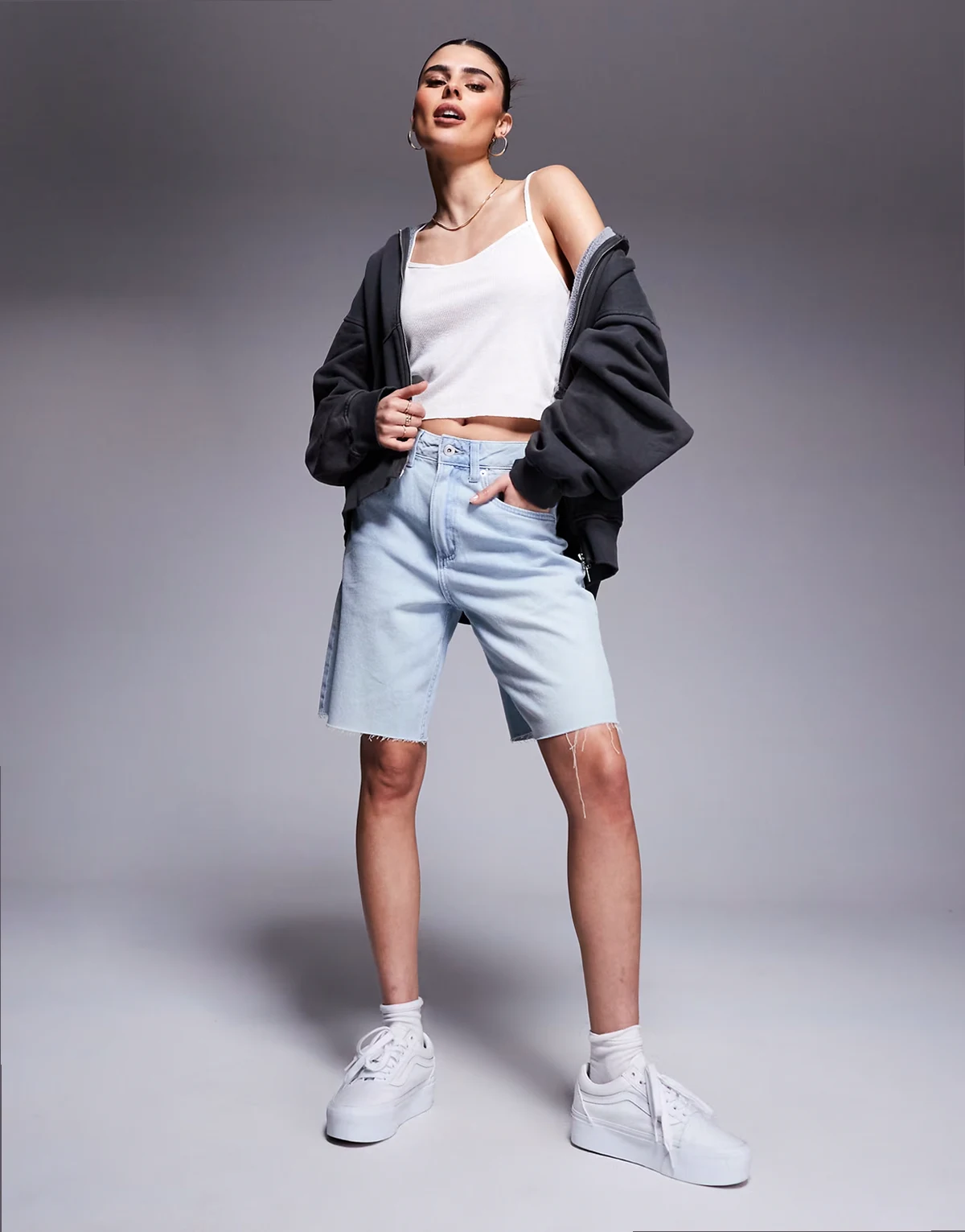 – Sirelle – Abgeschnittene Jorts in Blau