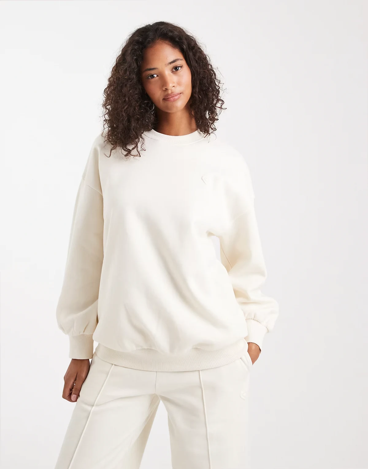 – Oversize-Sweatshirt in Ecru