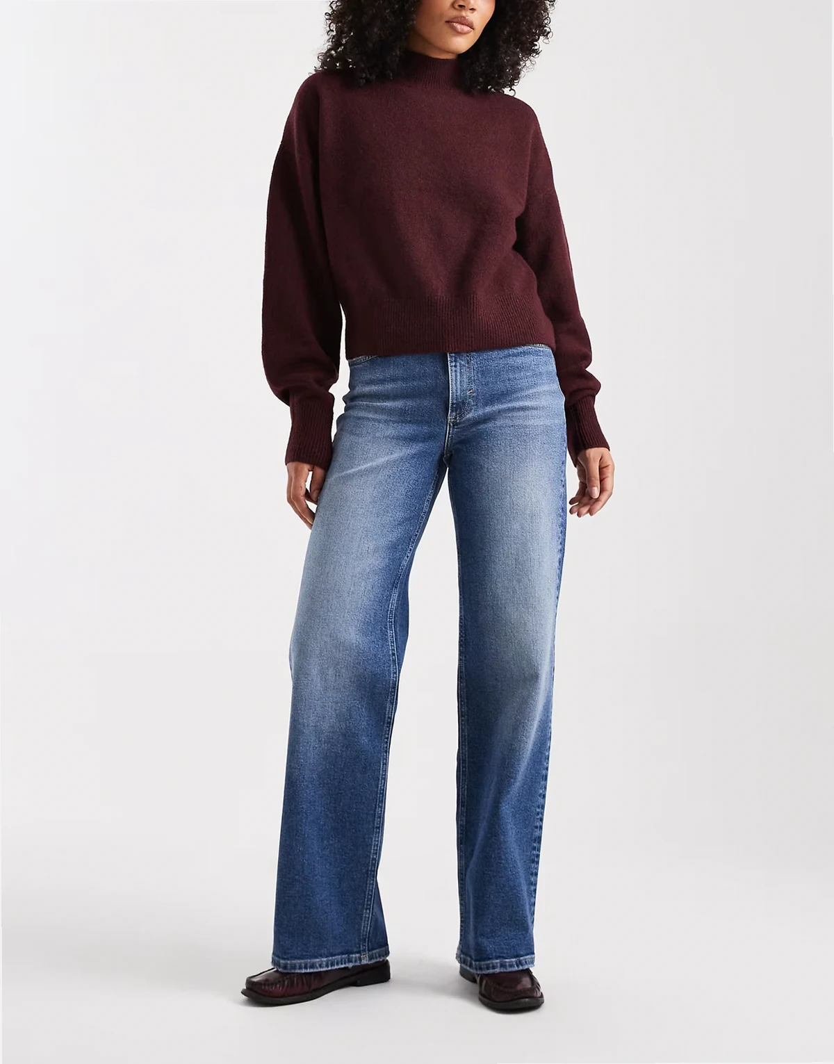 – Juicy – Jeans in Dunkelblau mit hohem Bund und weitem Bein