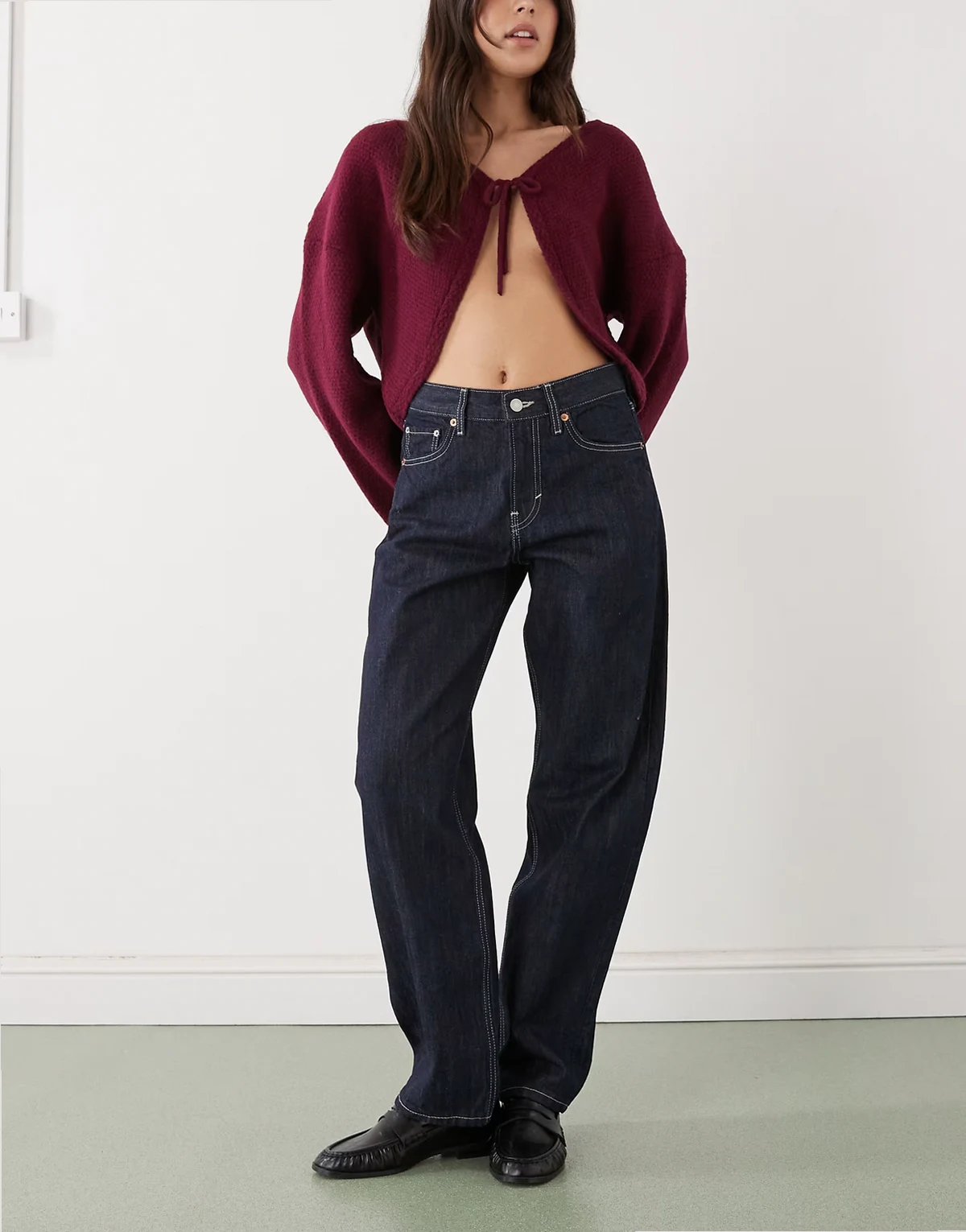 – Nebula – Cocoon-Jeans in blauer Rinse-Waschung
