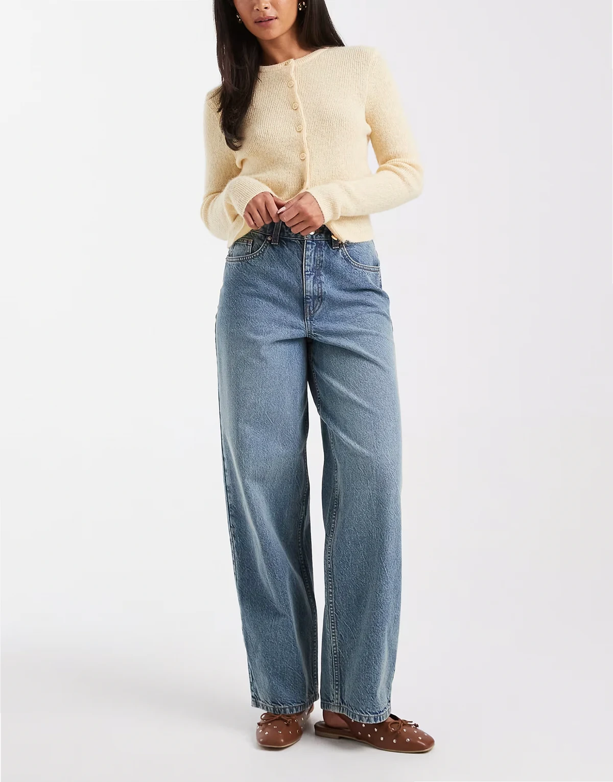 – Weite Jeans in Dirty-Waschung