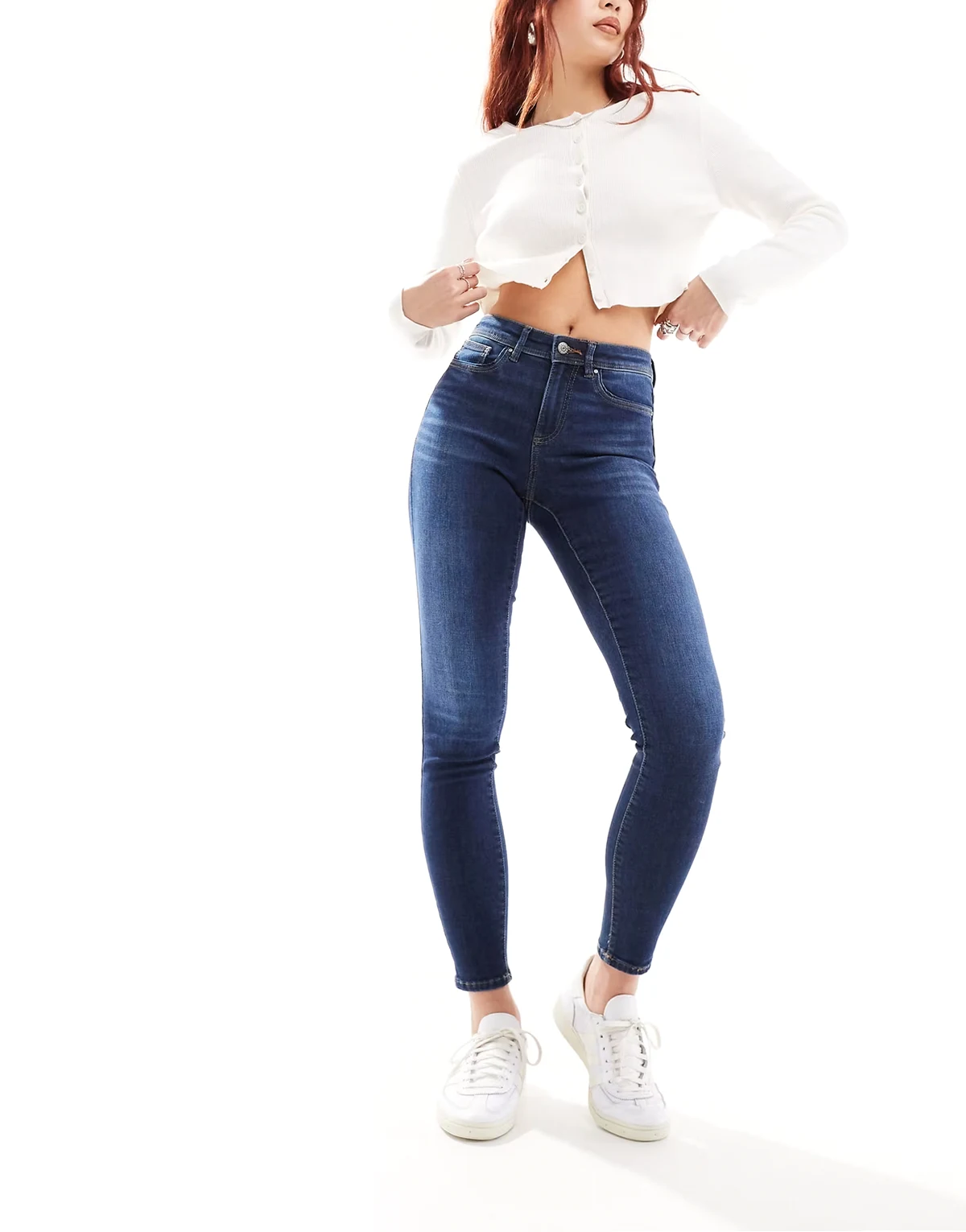– Wauw – Eng geschnittene Jeans in Dunkelblau