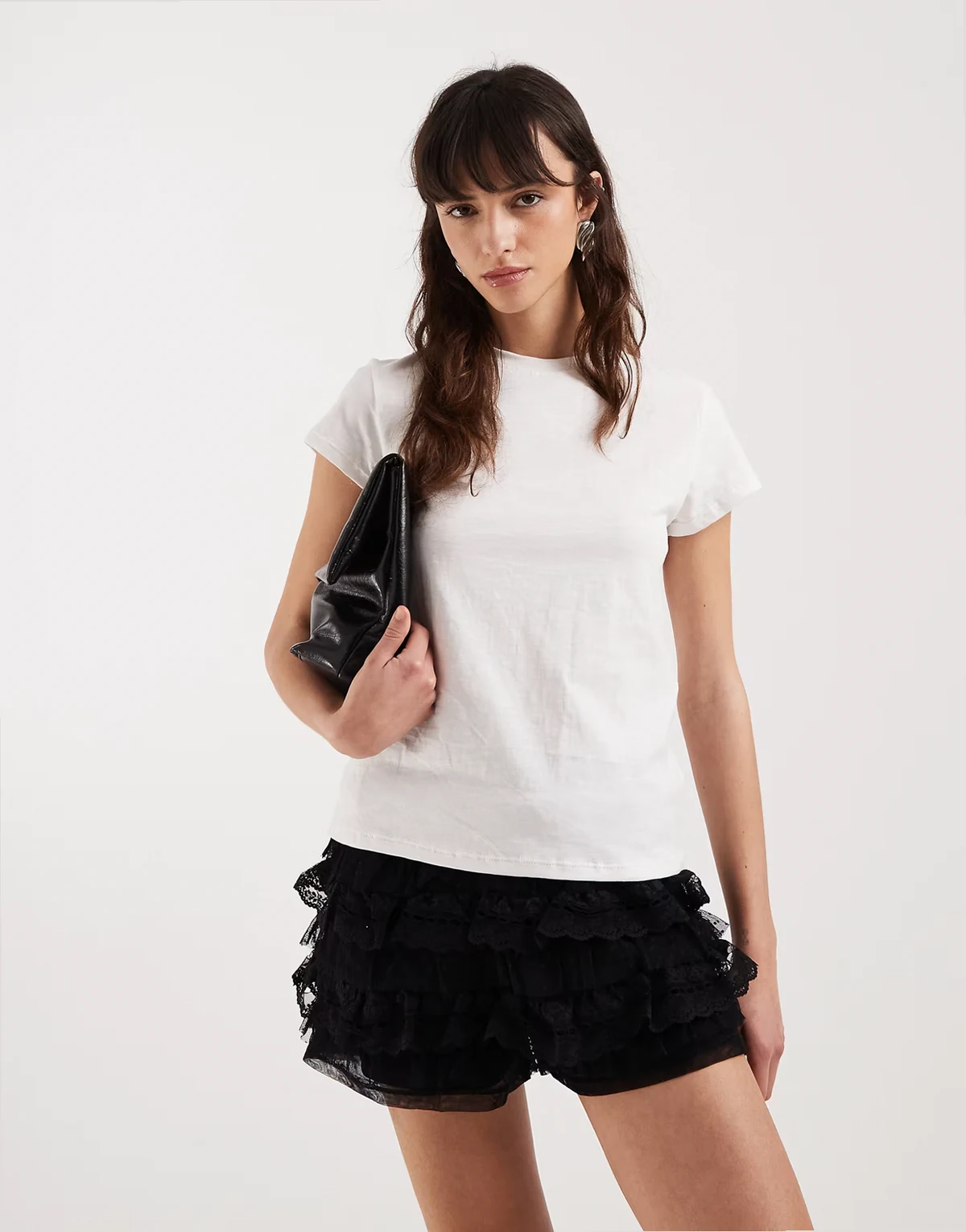 – Clio – Weites, kurzärmliges T-Shirt in Elfenbeinweiß