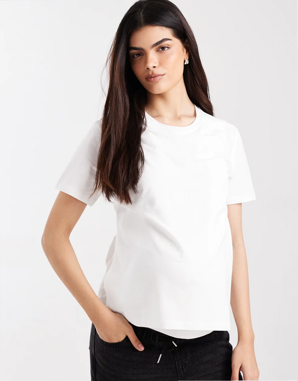 – Still-T-Shirt in Weiß mit seitlichen Schlitzen und 2 Funktionen