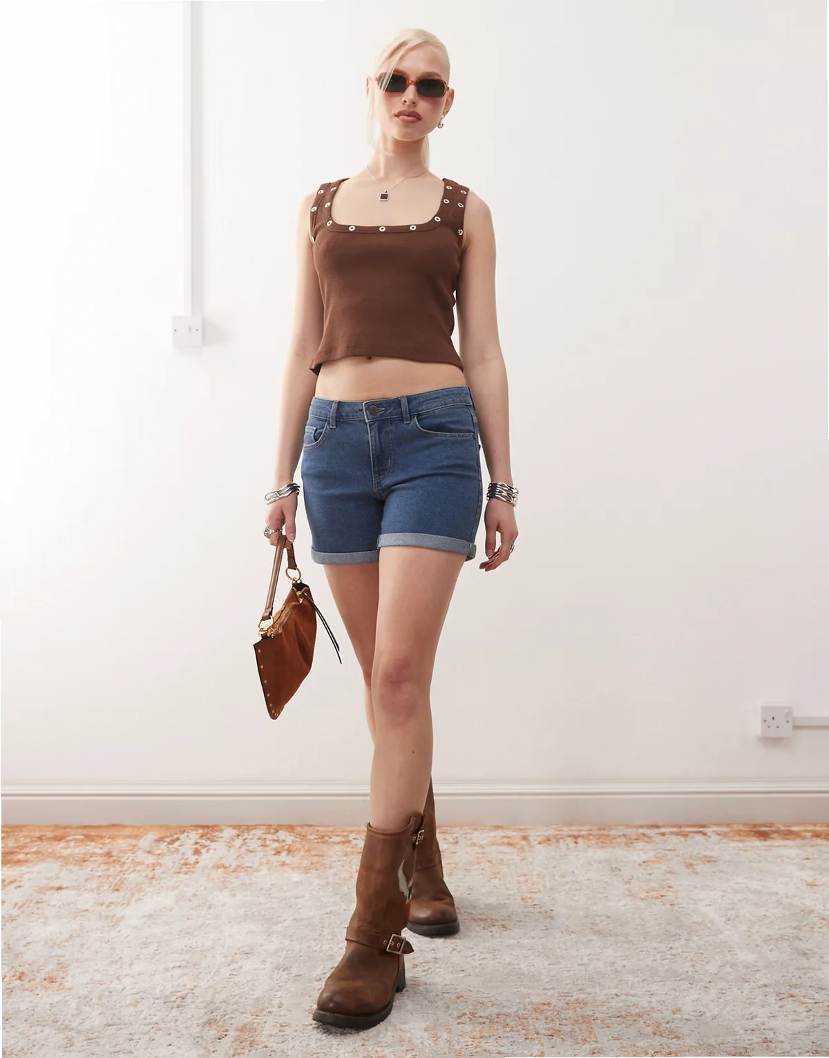 – Debby – Jeans-Shorts in mittelblauer Waschung