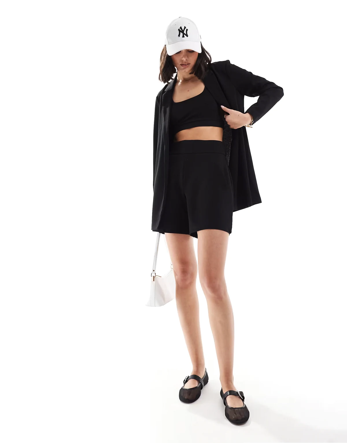 smart Bermuda short in black - part of a set