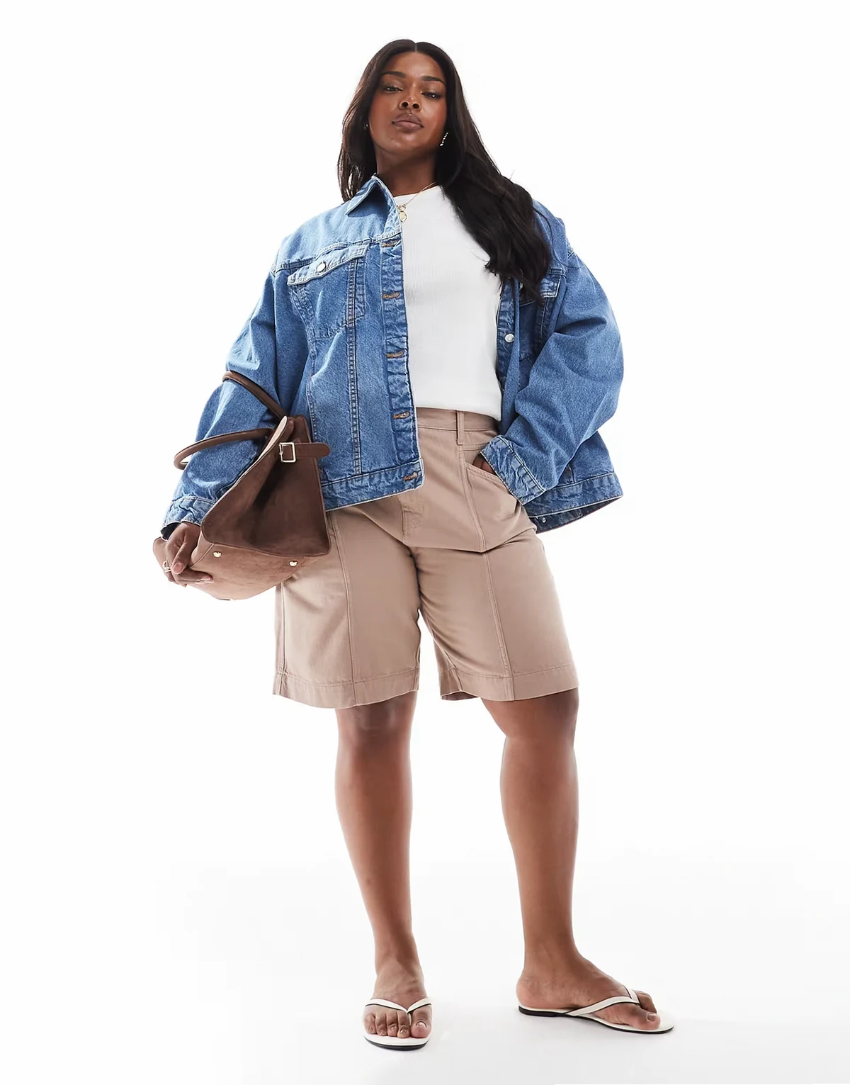 ASOS DESIGN Curve – Szorty w piaskowym kolorze