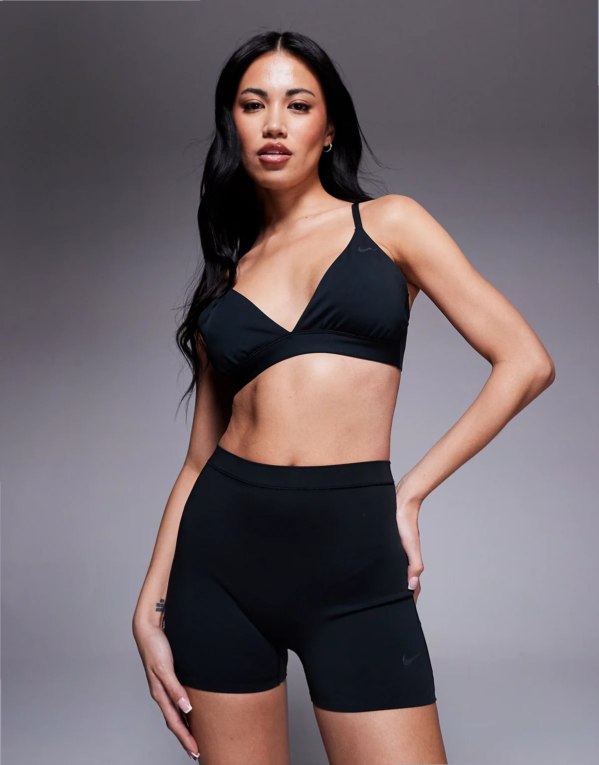 Nike Form Training seamless high waisted 3 inch shorts in black