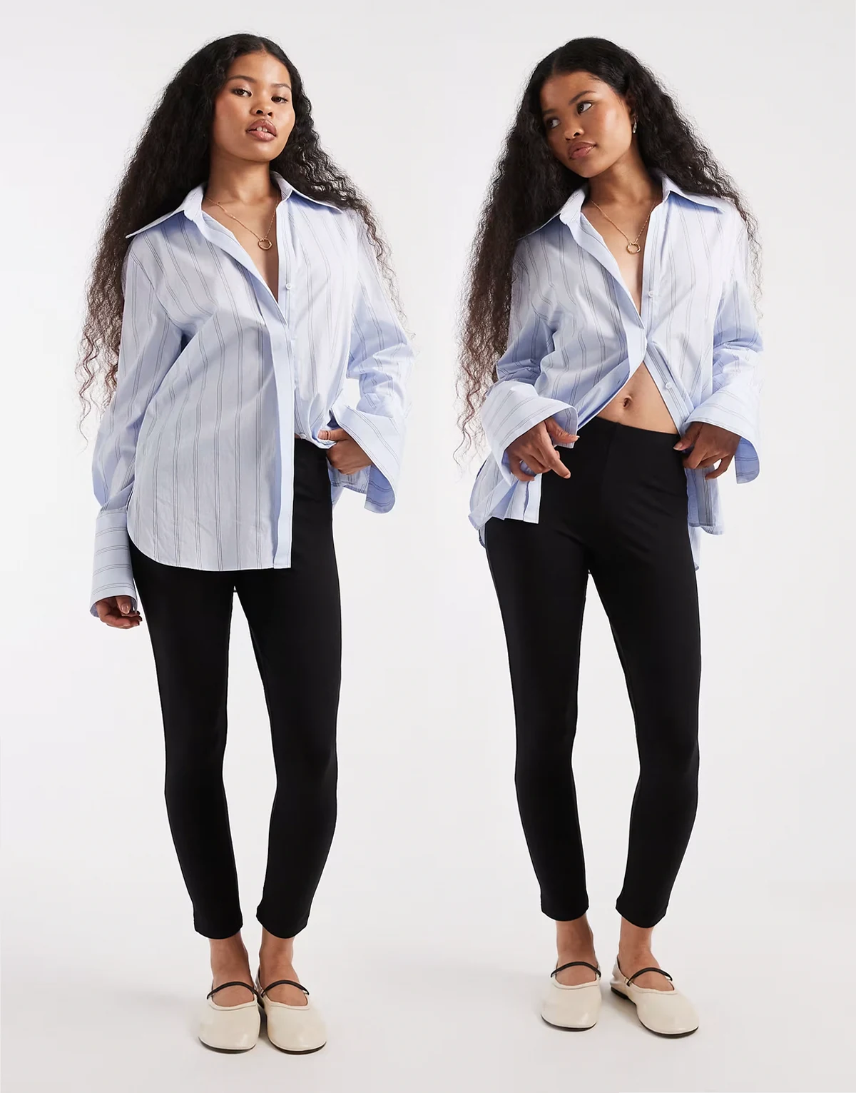 ASOS DESIGN Petite – Zestaw 2 par czarnych legginsów