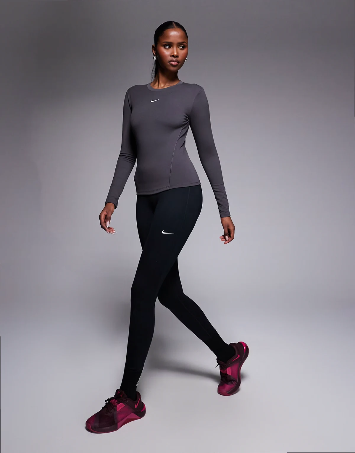 Nike One Training Dri-FIT seamless front high waisted leggings in black