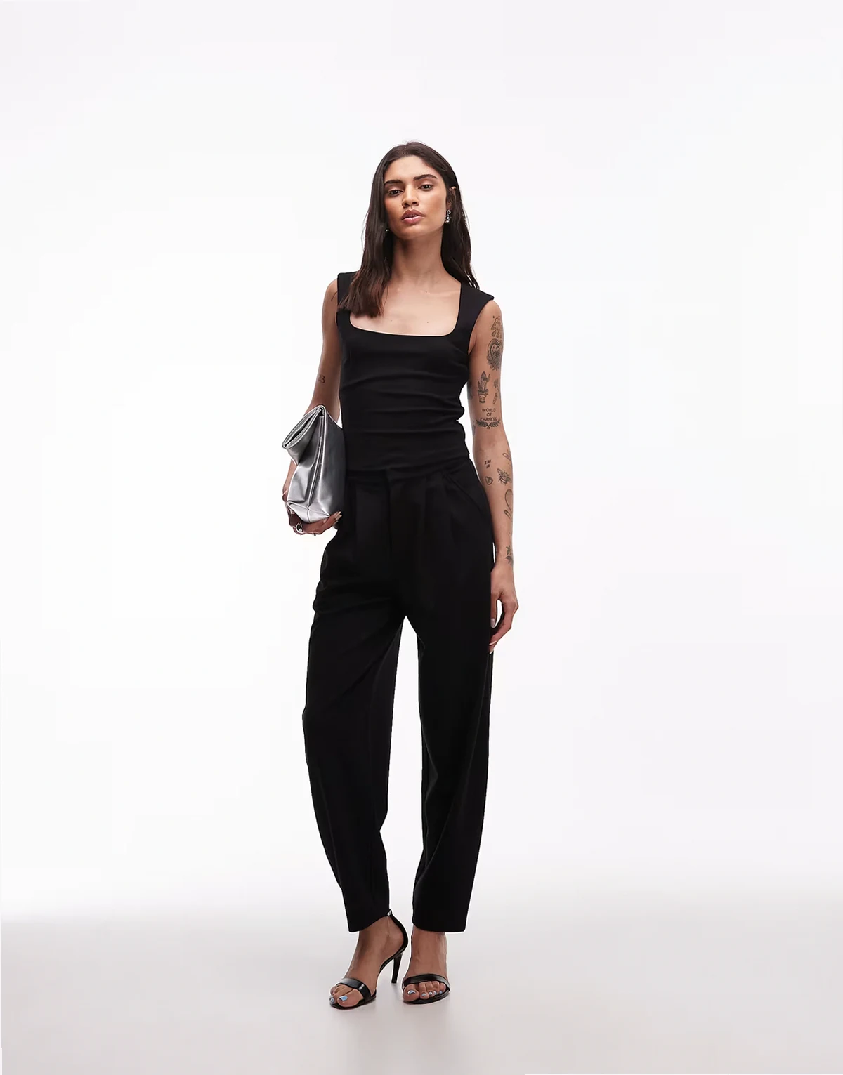 – Elegante Hose aus Ponte-Stoff in Schwarz mit Bananenschnitt, Kombiteil