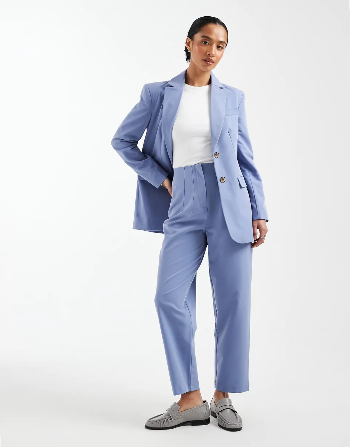 essential cigarette pants in powder blue